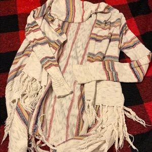Forever 21 Fringe Cardigan